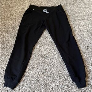 Figs Black Skinny Jogger Pants